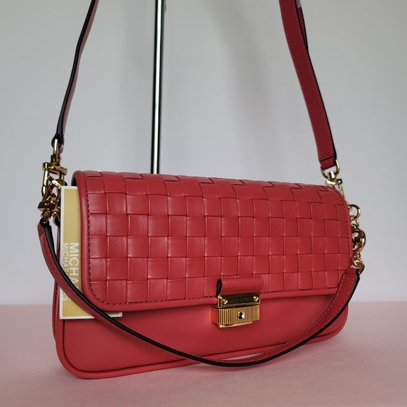 MICHAEL KORS Bradshaw Woven Smooth Leather Convertible Bag-🎈⭐SALE $178. - Picture 3 of 16